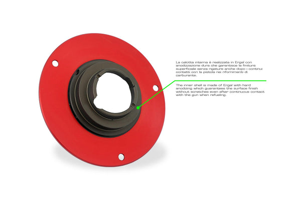 CNC Racing TS401R fuel cap Livery Tricolore anodised aluminium Ducati Panigale V4