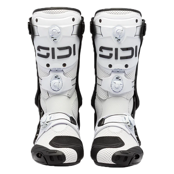 Sidi Rex Air motorcycle boots in white and black, model 203