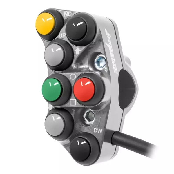 JetPrime JP PSR DU056 race left handlebar switch for Ducati Panigale V4 in anodised aluminium