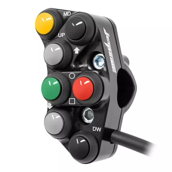 JetPrime JP PSR DU056 race left handlebar switch for Ducati Panigale V4 in anodised aluminium