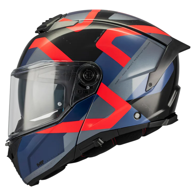 MT-Helmets Atom 2 SV Dexter B15 Flip-Up Helmet – Gloss – left side view