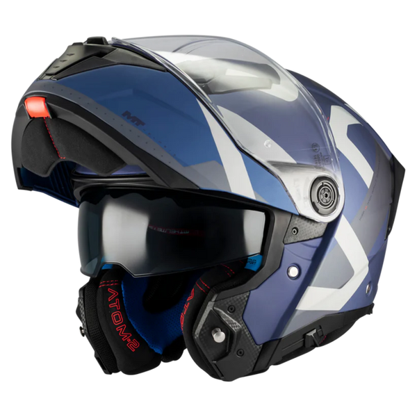 MT-Helmets Atom 2 SV Dexter C2 Flip-Up Helmet – Matt – front three-quarter view