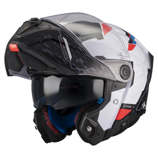 MT-Helmets Atom 2 SV Highlands A7 Flip-Up Helmet – Gloss – front three-quarter view