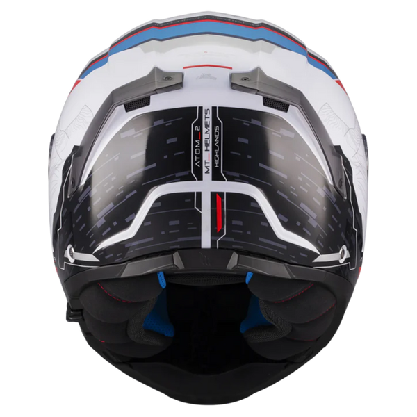 MT-Helmets Atom 2 SV Highlands A7 Flip-Up Helmet – Gloss – rear view