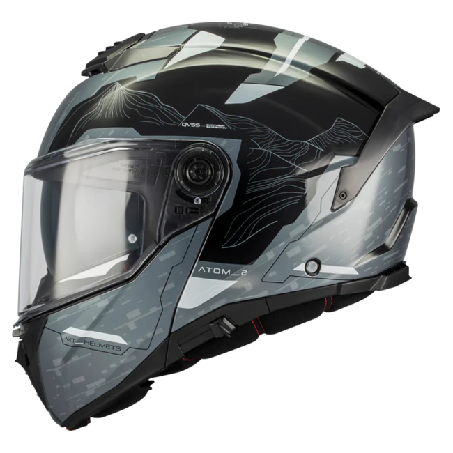 MT-Helmets Atom 2 SV Highlands C2 Flip-Up Helmet – Gloss – left side view