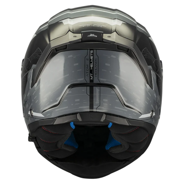 MT-Helmets Atom 2 SV Highlands C2 Flip-Up Helmet – Gloss – rear view
