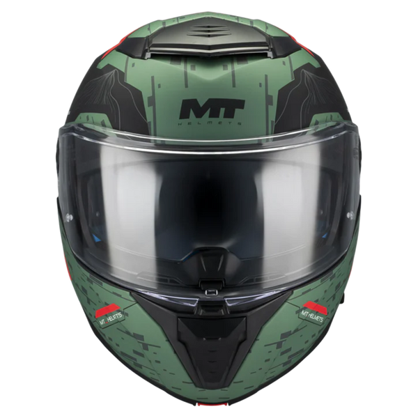 MT-Helmets Atom 2 SV Highlands C6 Flip-Up Helmet – Matt – front view