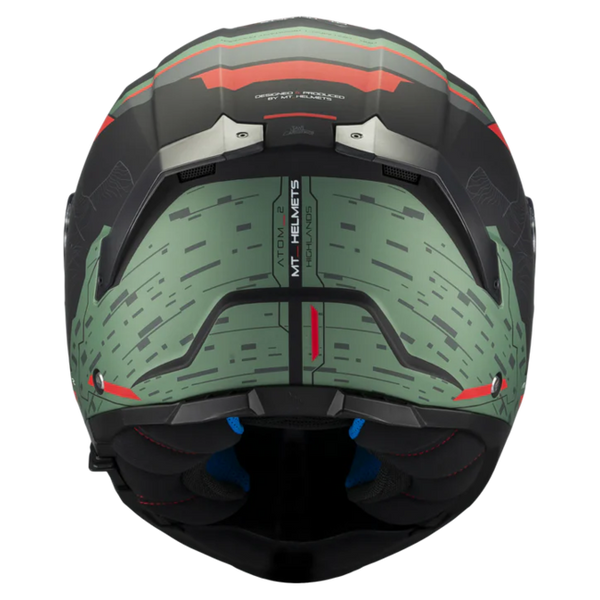 MT-Helmets Atom 2 SV Highlands C6 Flip-Up Helmet – Matt – rear view