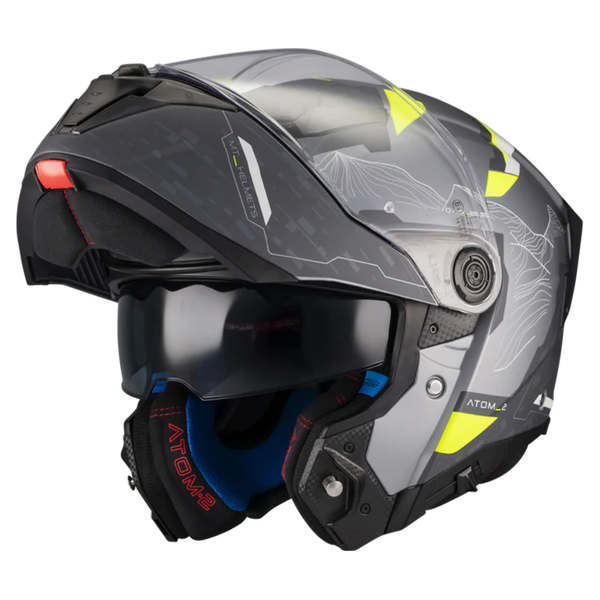 MT-Helmets Atom 2 SV Highlands E2 Flip-Up Helmet – Matt – front three-quarter view