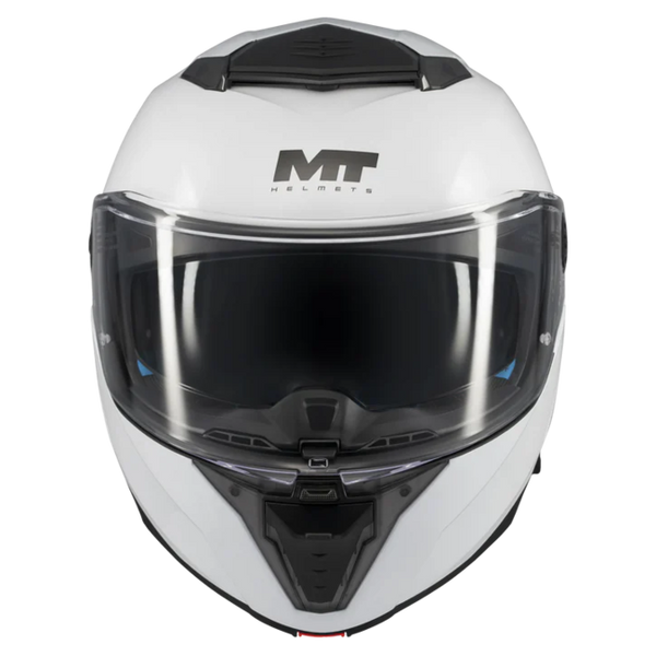 MT-Helmets Atom 2 SV Pure A0 Flip-Up Helmet – Gloss White – front view