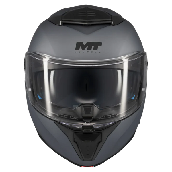 MT-Helmets Atom 2 SV Pure A2 Flip-Up Helmet – Matt Grey – front view