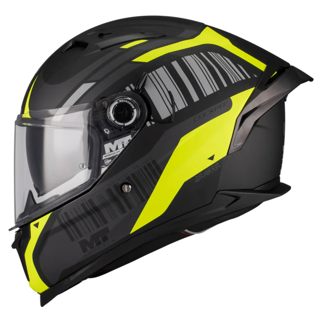 MT-Helmets Braker SV Cockpit B13 Full-Face Helmet – Matt – left side view