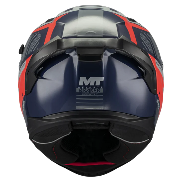 MT-Helmets Braker SV Cockpit C5 Full-Face Helmet – Gloss – rear view