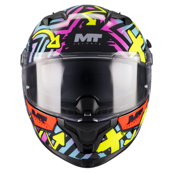 MT-Helmets Braker SV Crazy Teddy B7 Full-Face Helmet – Gloss – front view