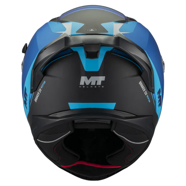 MT-Helmets Braker SV Inception B7 Full-Face Helmet – Matt – rear view