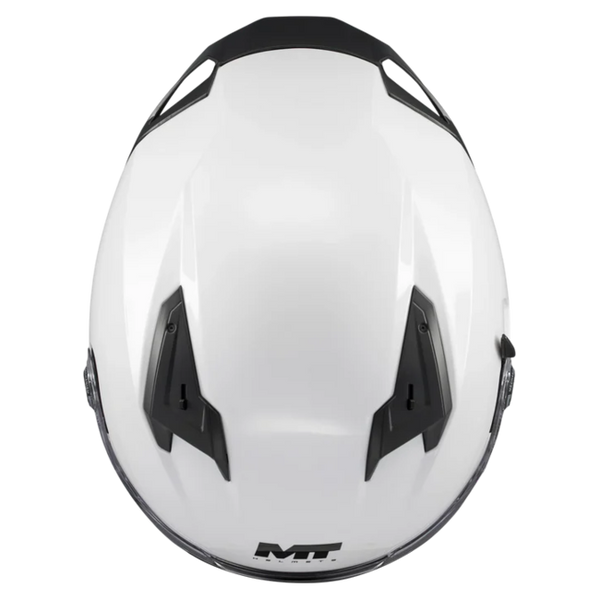 MT-Helmets Braker SV Pure A0 Full-Face Helmet – Gloss White – rear view