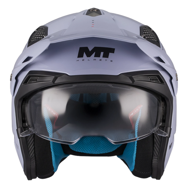 MT-Helmets District SV S Soul C17 Trail Helmet – Gloss Grey – front view