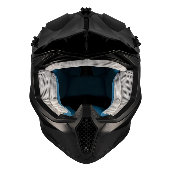 MT-Helmets Falcon S Pure A1 Motocross Helmet – Matt Black – front view