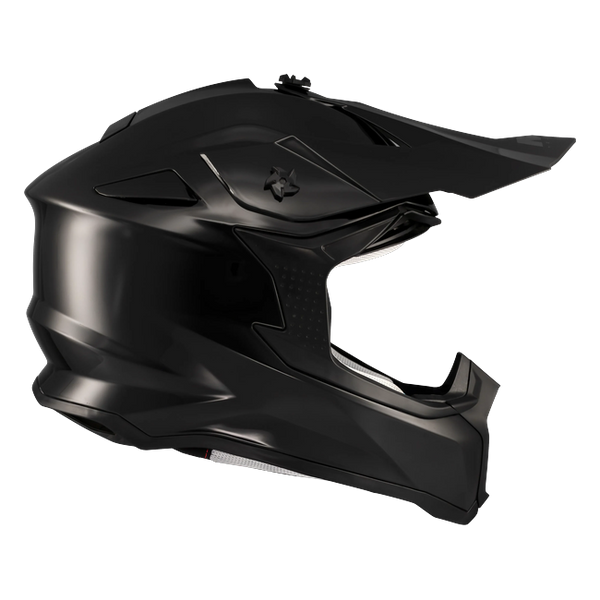 MT-Helmets Falcon S Pure A1 Motocross Helmet – Matt Black – rear view