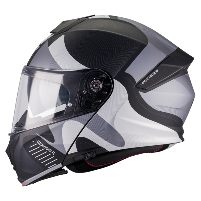 MT-Helmets Genesis R SV Lancer B12 Flip-Up Helmet – Matt – left side view
