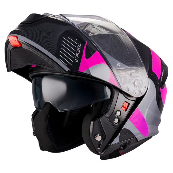 MT-Helmets Genesis R SV Lancer B8 Flip-Up Helmet – Gloss – front three-quarter view