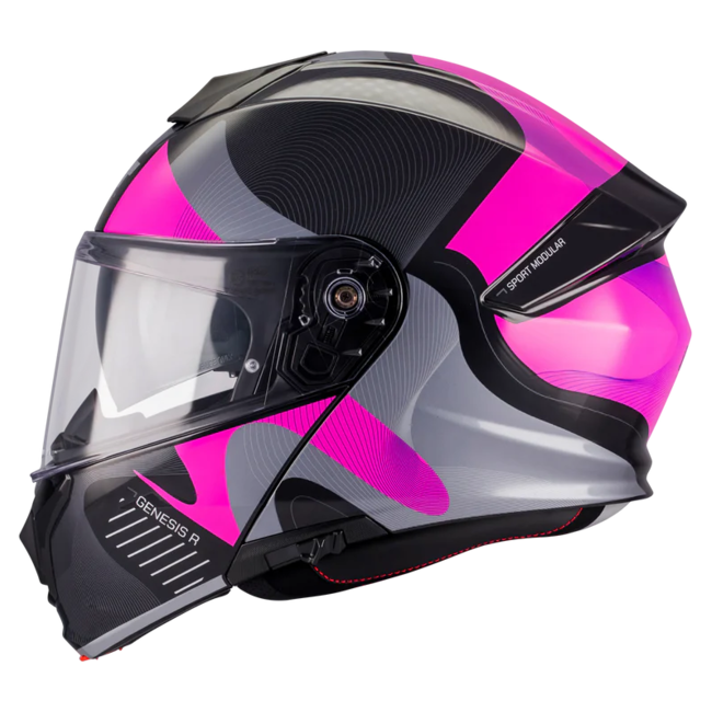 MT-Helmets Genesis R SV Lancer B8 Flip-Up Helmet – Gloss – left side view