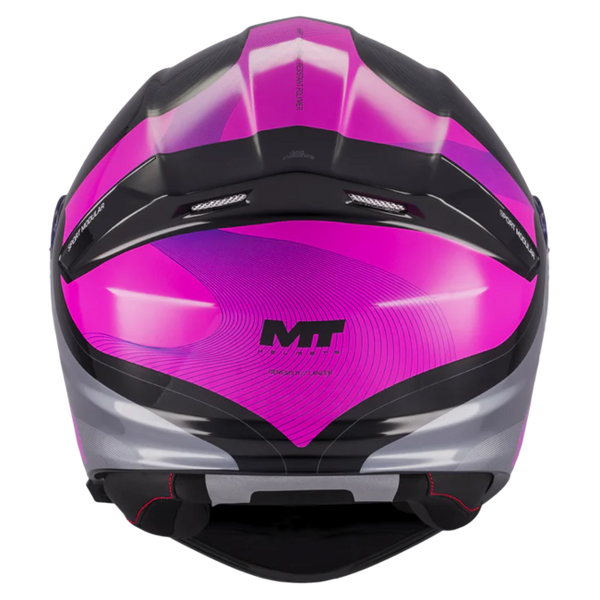 MT-Helmets Genesis R SV Lancer B8 Flip-Up Helmet – Gloss – rear view