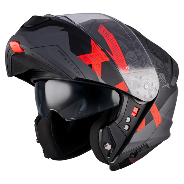 MT-Helmets Genesis R SV Shift B15 Flip-Up Helmet – Matt – front three-quarter view
