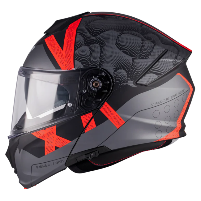 MT-Helmets Genesis R SV Shift B15 Flip-Up Helmet – Matt – left side view