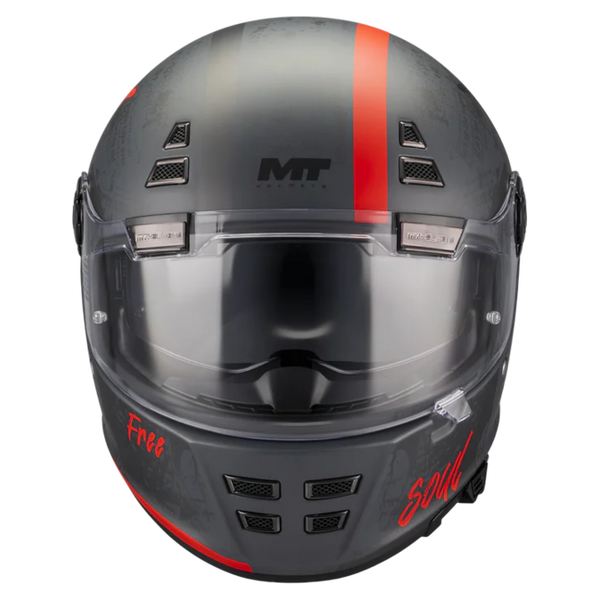 MT-Helmets Jarama SV Papercut C15 Full-Face Helmet – Matt – front view