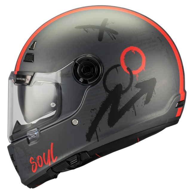 MT-Helmets Jarama SV Papercut C15 Full-Face Helmet – Matt – left side view