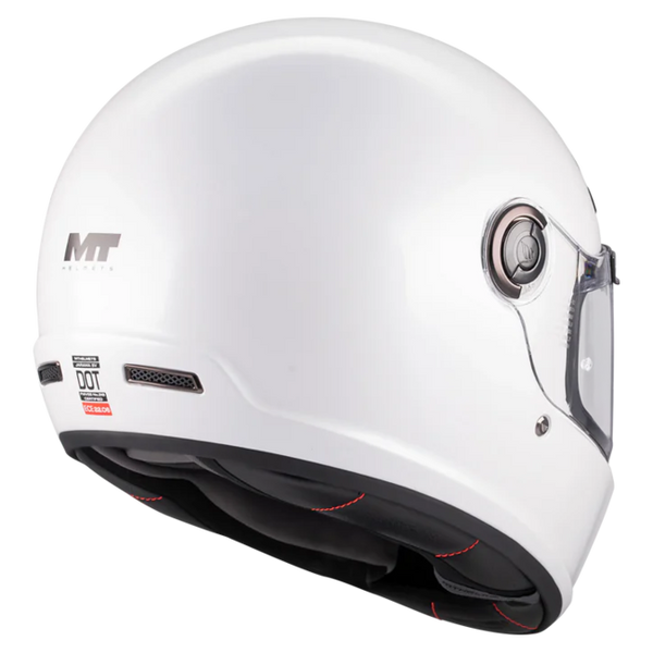 MT-Helmets Jarama SV Pure A0 Full-Face Helmet – Gloss White – rear three-quarter view