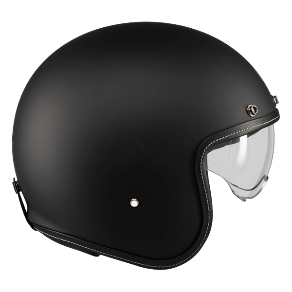 MT-Helmets Le Mans 2 SV S Pure A1 Jet Helmet – Matt Black – rear view