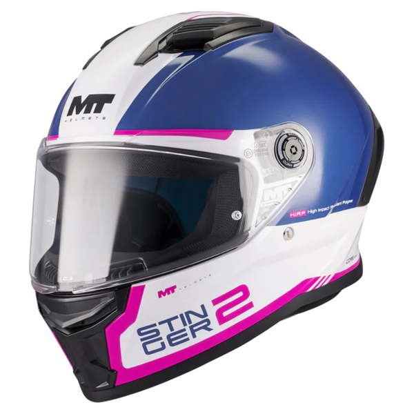 MT-Helmets Stinger 2 Core A8 Full-Face Helmet – Gloss – front three-quarter view