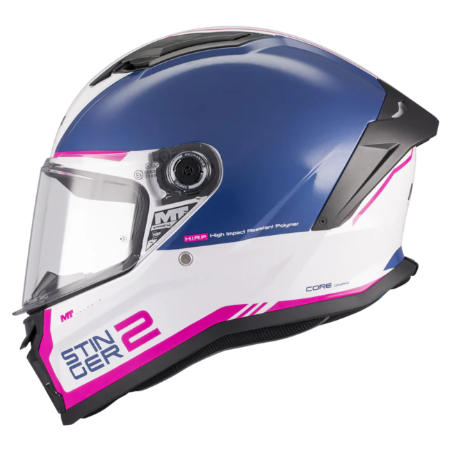 MT-Helmets Stinger 2 Core A8 Full-Face Helmet – Gloss – left side view