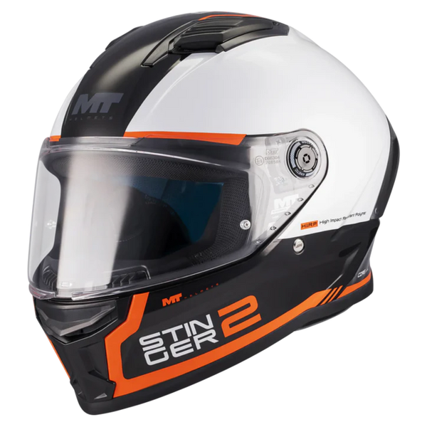 MT-Helmets Stinger 2 Core B0 Full-Face Helmet – Gloss – front three-quarter view