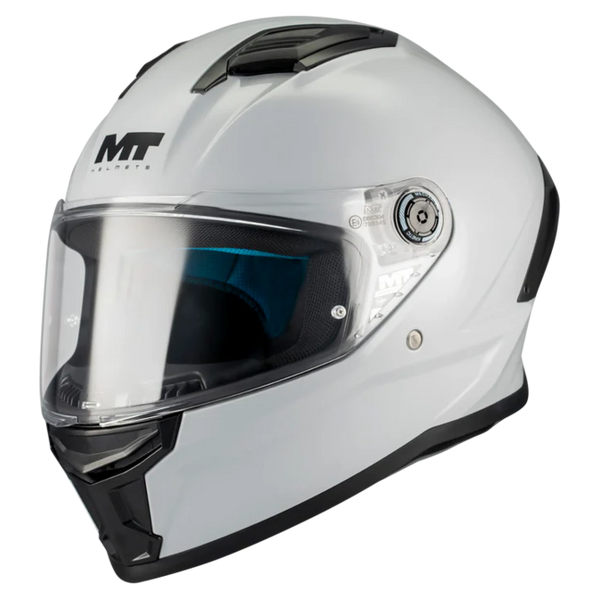 MT-Helmets Stinger 2 Pure A12 Full-Face Helmet – Gloss Grey – front three-quarter view