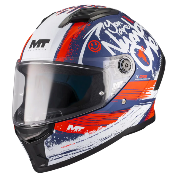 MT-Helmets Stinger 2 Rocket C17 Full-Face Helmet – Matt – front three-quarter view