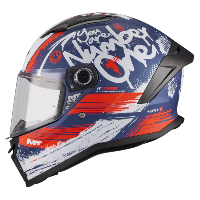 MT-Helmets Stinger 2 Rocket C17 Full-Face Helmet – Matt – left side view