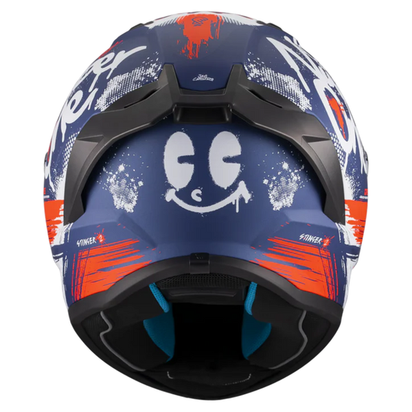 MT-Helmets Stinger 2 Rocket C17 Full-Face Helmet – Matt – rear view
