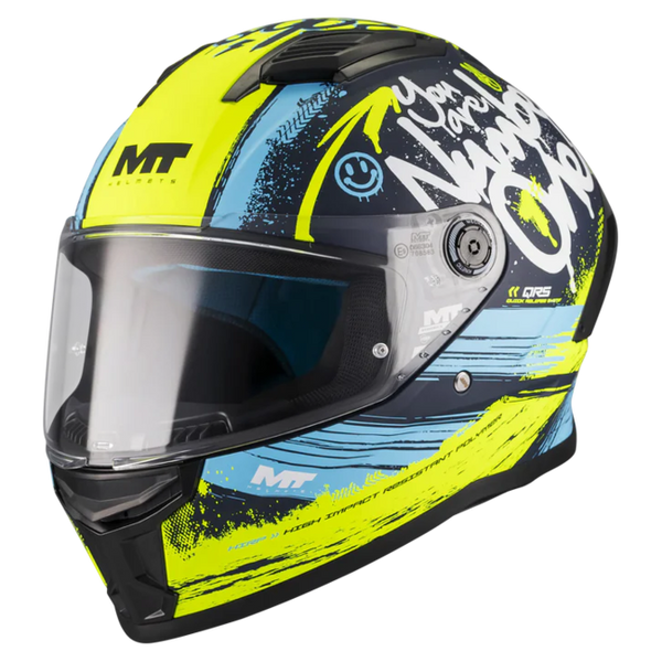 MT-Helmets Stinger 2 Rocket C3 Full-Face Helmet – Matt – front three-quarter view