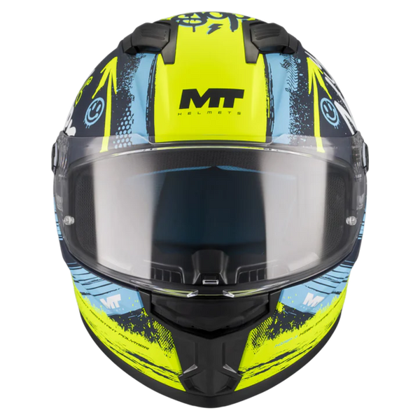MT-Helmets Stinger 2 Rocket C3 Full-Face Helmet – Matt – front view