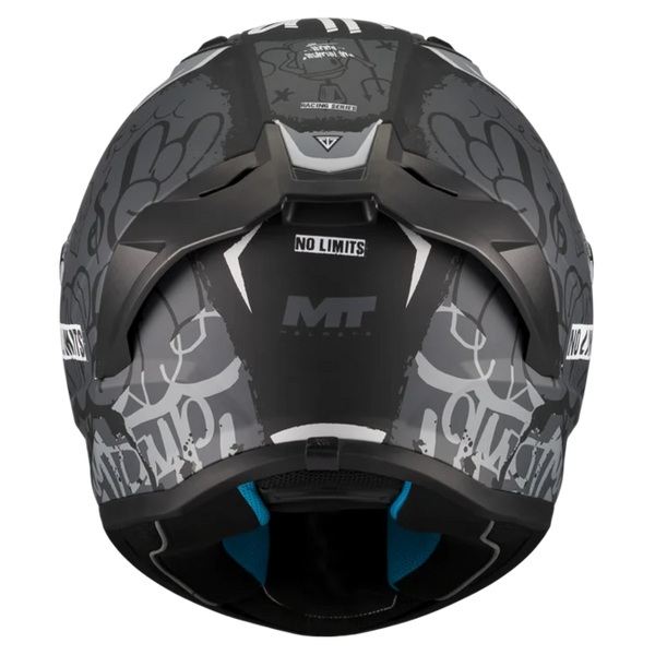 MT-Helmets Stinger 2 Tagger B2 Full-Face Helmet – Matt – rear view