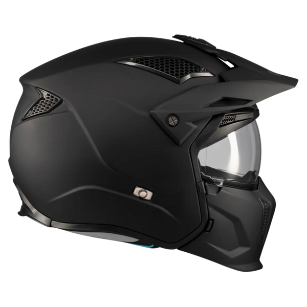 MT-Helmets Streetfighter SV S Pure A1 Convertible Helmet – Matt Black – rear view