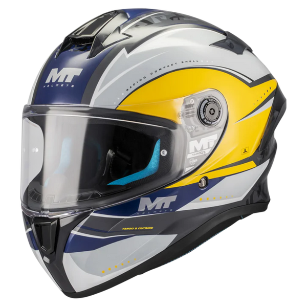 MT-Helmets Targo S Outside C3 Full-Face Helmet – Gloss – front three-quarter view