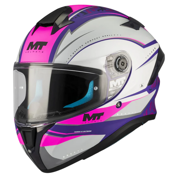 MT-Helmets Targo S Outside C8 Full-Face Helmet – Matt – front three-quarter view