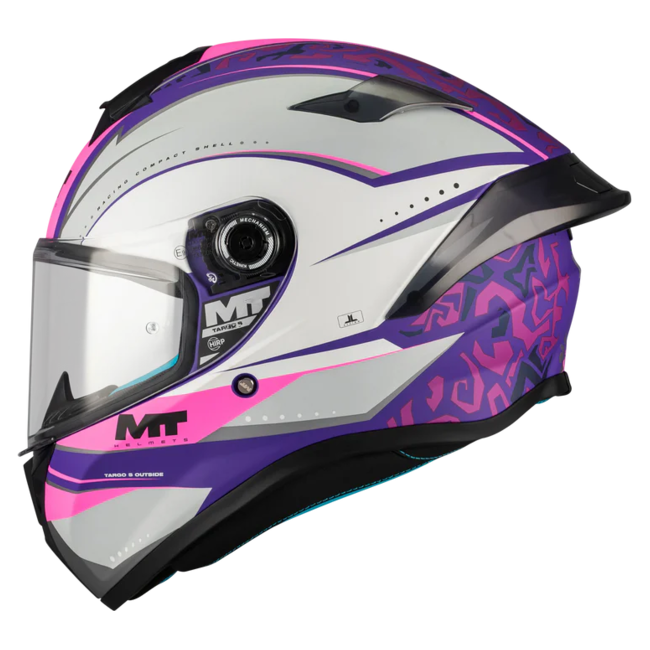 MT-Helmets Targo S Outside C8 Full-Face Helmet – Matt – left side view