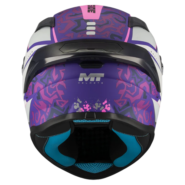 MT-Helmets Targo S Outside C8 Full-Face Helmet – Matt – rear view