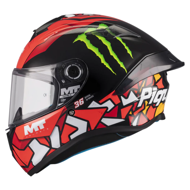 MT-Helmets Targo S Piqueras B5 Full-Face Helmet – Gloss – left side view