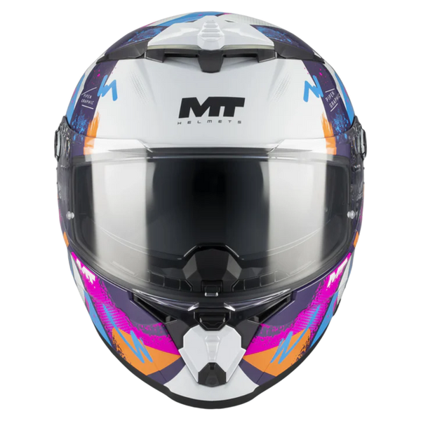 MT-Helmets Thunder 4 R SV Pipen C8 Full-Face Helmet – Gloss Pink / Purple – front view